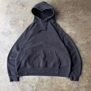 90s blank black heavyweight hoodie